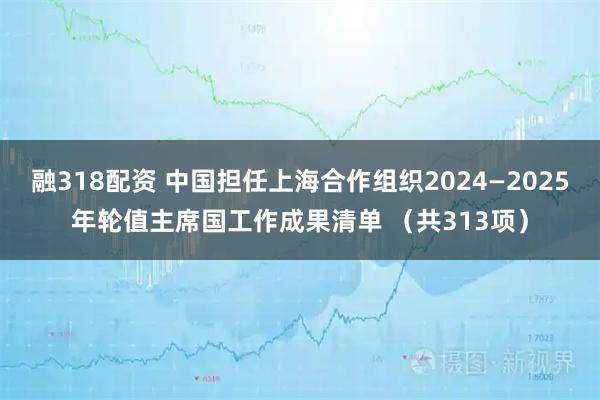 融318配资 中国担任上海合作组织2024—2025年轮值主席国工作成果清单 （共313项）